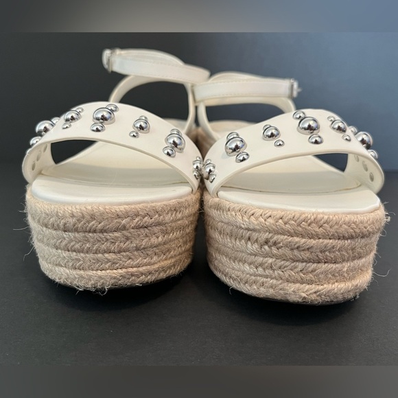 Marc Fisher Women's Joyce Ankle Strap Studded Espadrille Platform Sandals - Picture 7 of 13